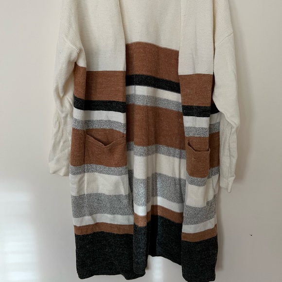 Striped Long Cardigan - Picture 4 of 5